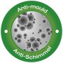Symbol für Anti-Schimmel-Effekt des SANILO Duschvorhangs Hosta.