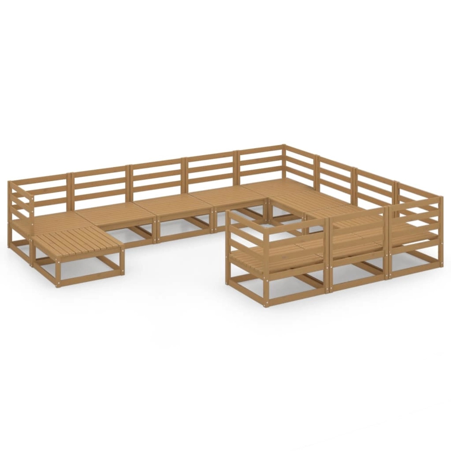 vidaXL 11-tlg Garten-Lounge-Set Massivholz Kiefer Modell 40 günstig online kaufen