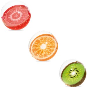 Bestway Wasserbälle Sommerfrucht, sortiert: Kiwi, Orange und Erdbeere.