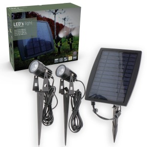 LED's Work Solar-Wegeleuchte mit Erdspieß und Sensor, 1,5W, 140lm, 3000K.