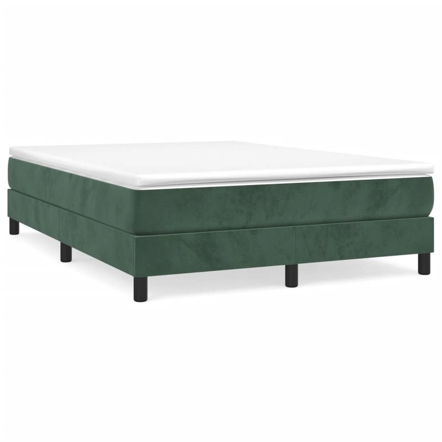 Vidaxl Boxspringbett Dunkelgrün 140x190 Cm Samt günstig online kaufen