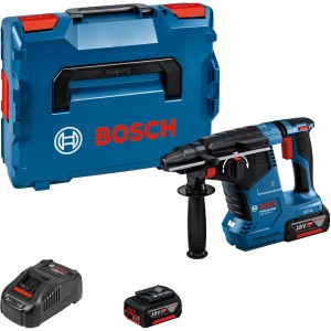 Bosch Professional Akku-Bohrhammer GBH 18V-24 C mit Akkus, Ladegerät und L-Boxx.