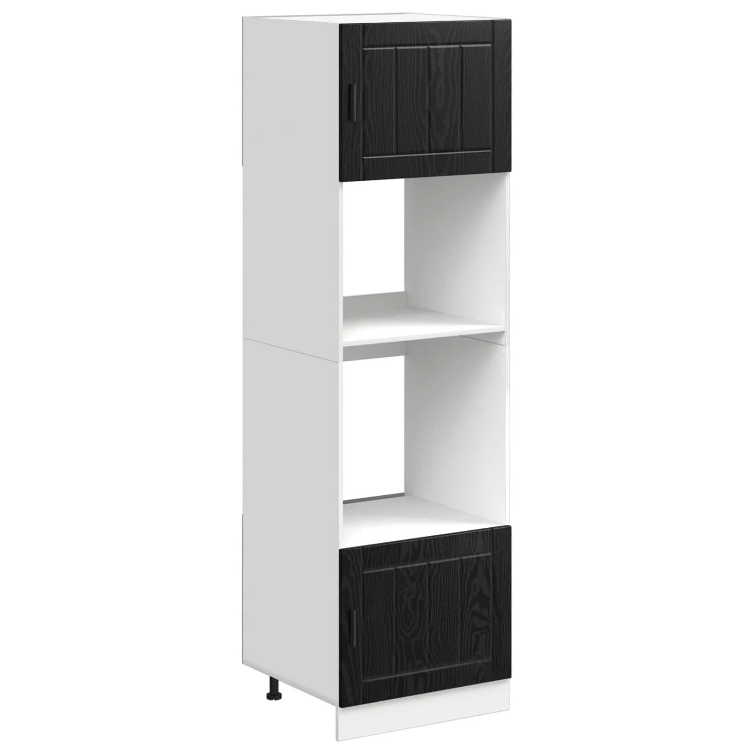 vidaXL Küchenschrank Schwarz Eichen-Optik 60 x 57 x 207 cm 3417316