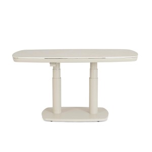 Höhenverstellbarer Bizzotto Tisch Talete, Gartentisch mit Steinoptik und Aluminiumgestell.