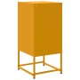 Senfgelber vidaXL Nachttisch aus Stahl, 36x39x78 cm, 2er-Set.