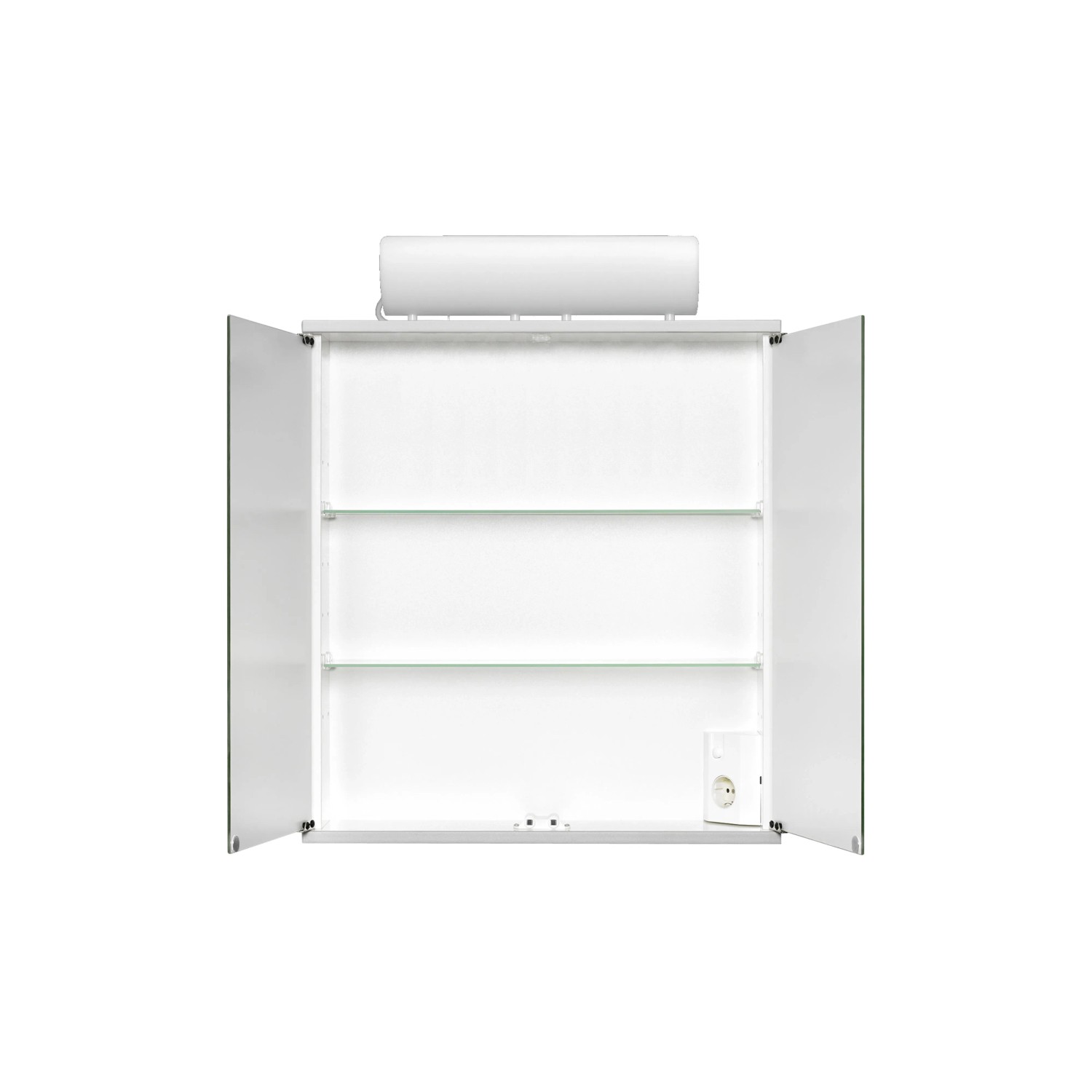 Thumbnail - Jokey Spiegelschrank Entro 60 cm Hochglanz Weiß mit Steckdose