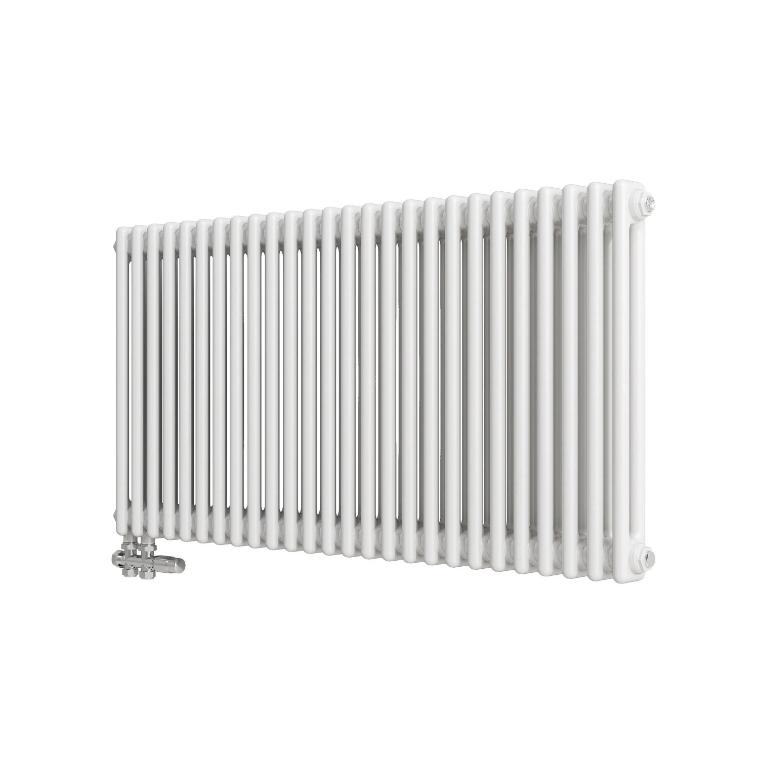 Duschparadies Traditioneller Heizkörper 600 x 1190 mm 1330W Doppellagig Gusseisenstil Weiß