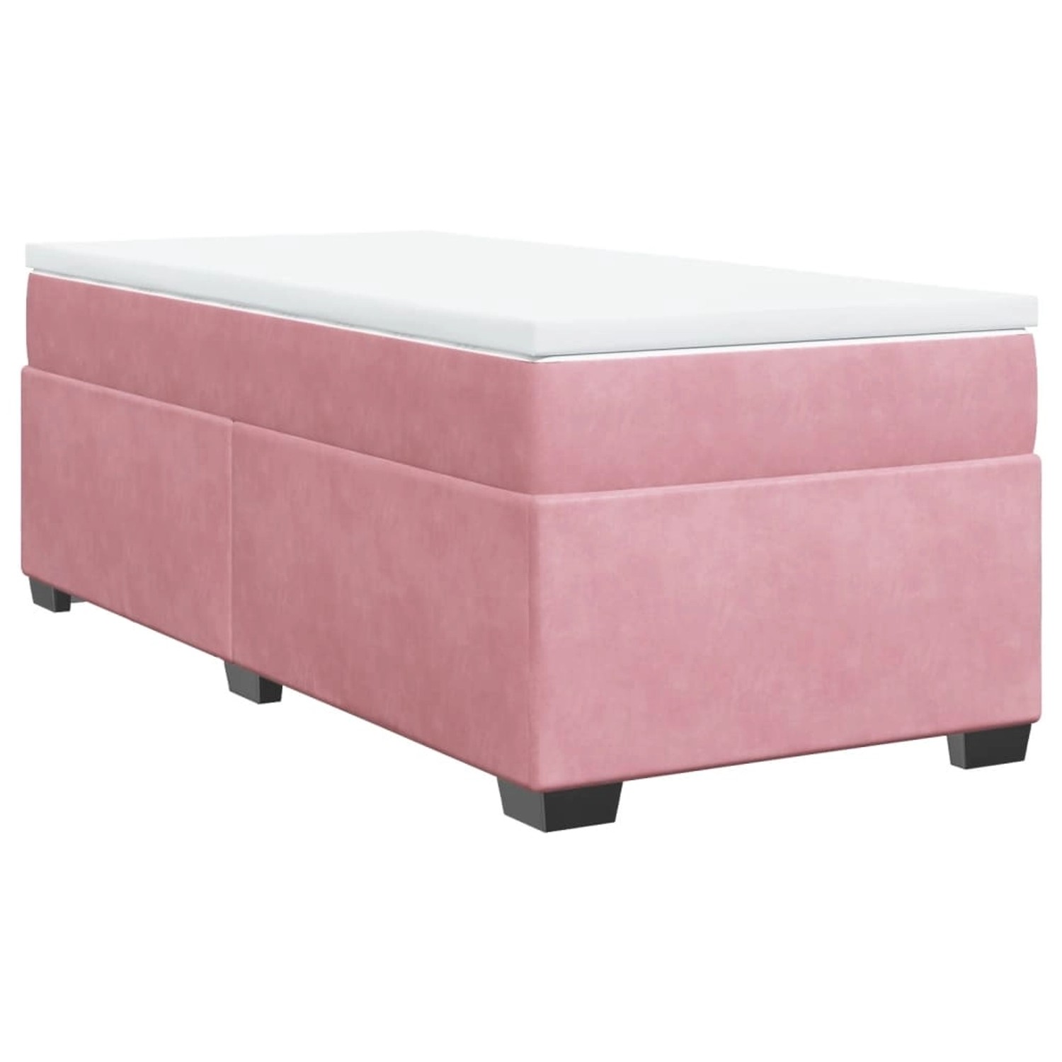 vidaXL Boxspringbett mit Matratze Rosa 80x200 cm Samt2107201 günstig online kaufen