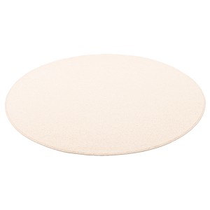 Runder, wollweißer Snapstyle Natur Teppich aus Wolle, Berber-Optik, 200cm Durchmesser.