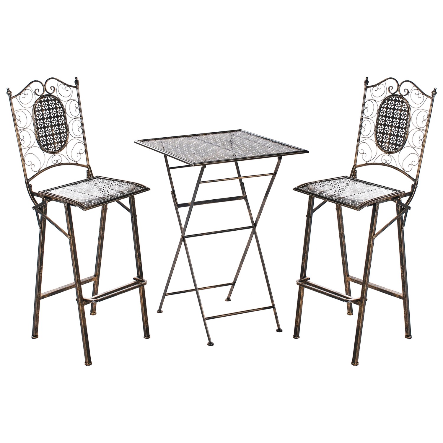 Beliani Bar Set BORMIO Schwarz Gold