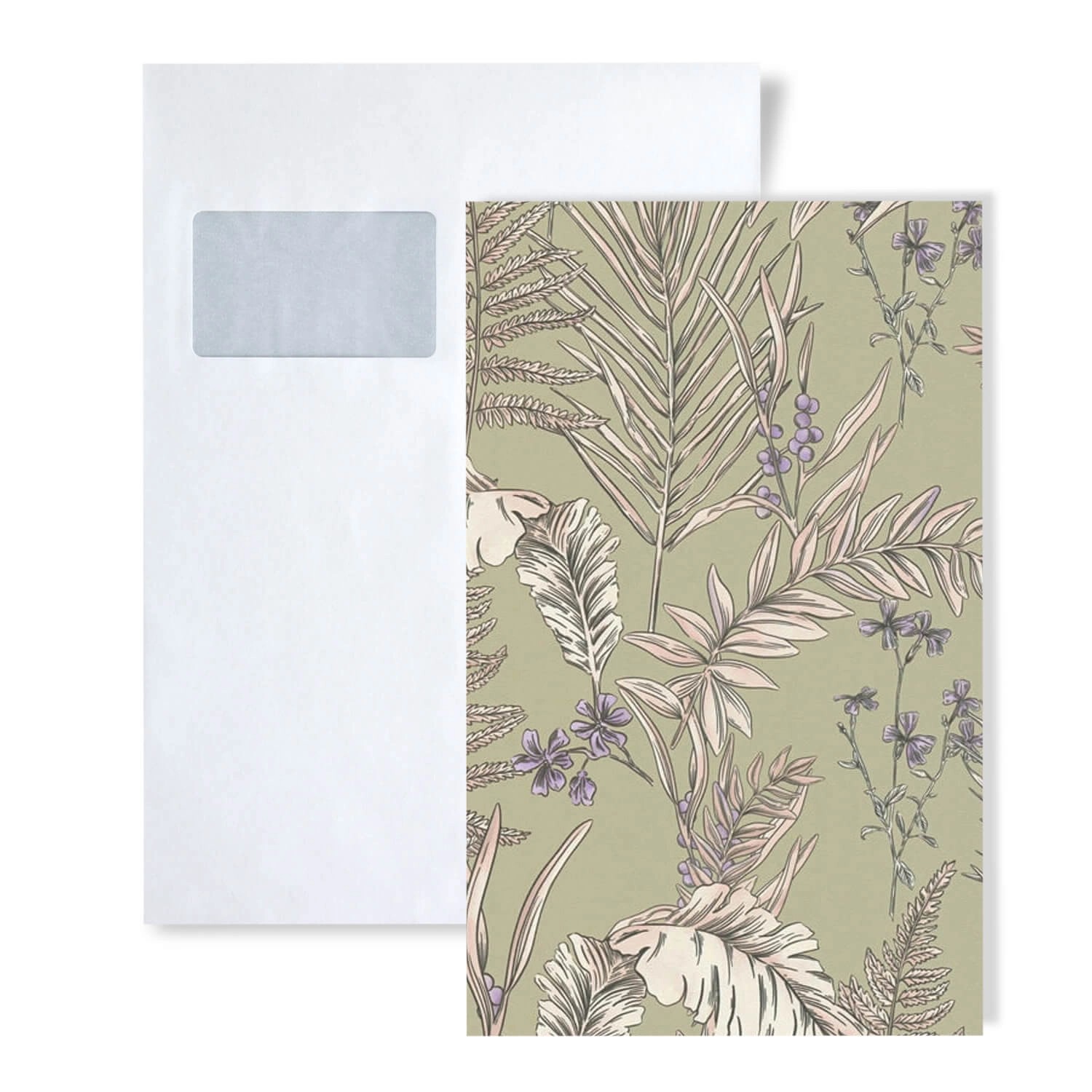 PROFHOME 1 MUSTERSTÜCK S-394343-GU DIN A4 MUSTER der Floralen Tapete günstig online kaufen