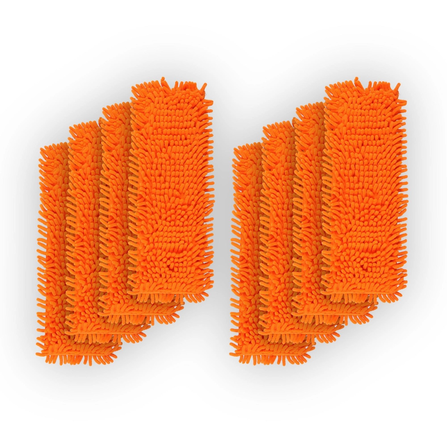 Bestlivings Bodenwischer Ersatzbezug Mikrovelour Chenille Orange 8er Pack