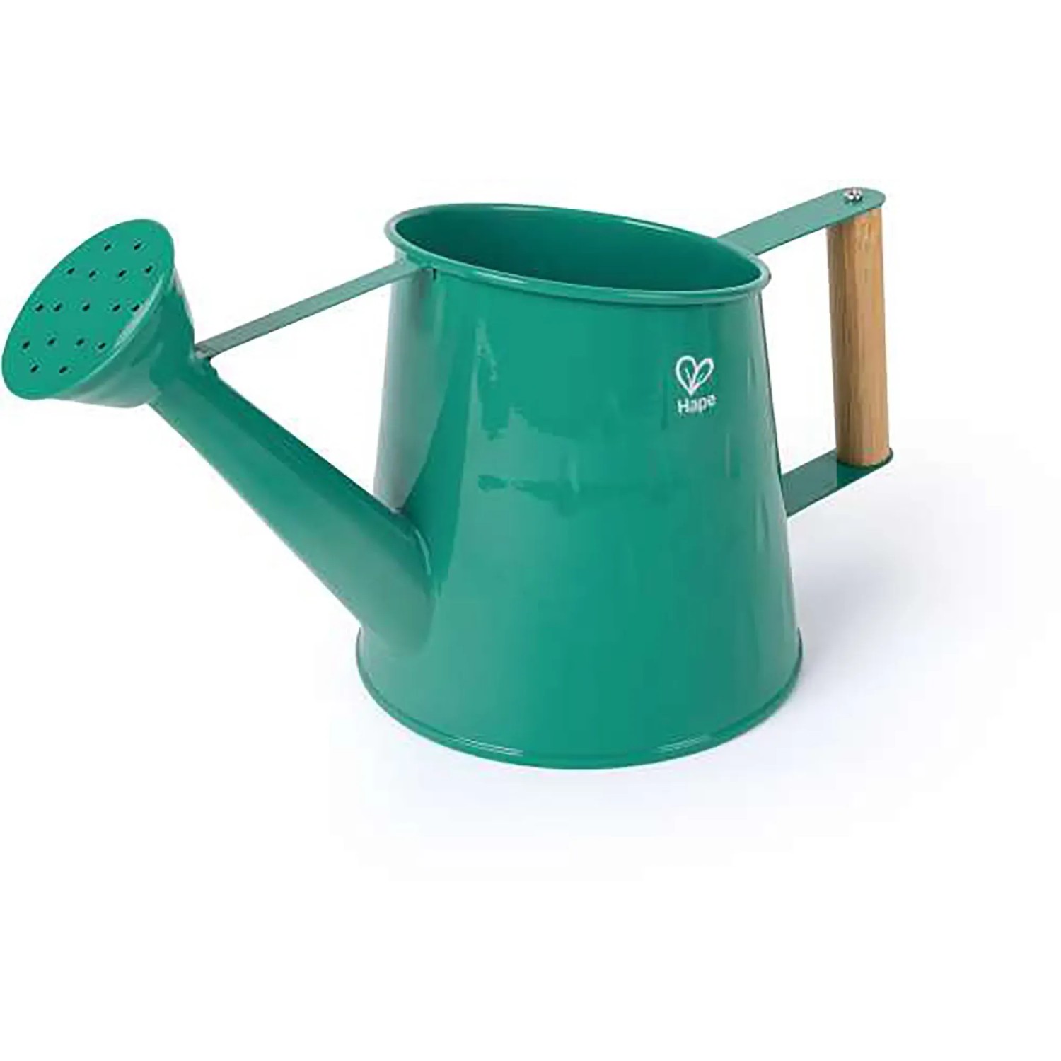 Grüne Hape Gießkanne aus dem Gartenwerkzeug-Set, 6-teilig, für Kinder.