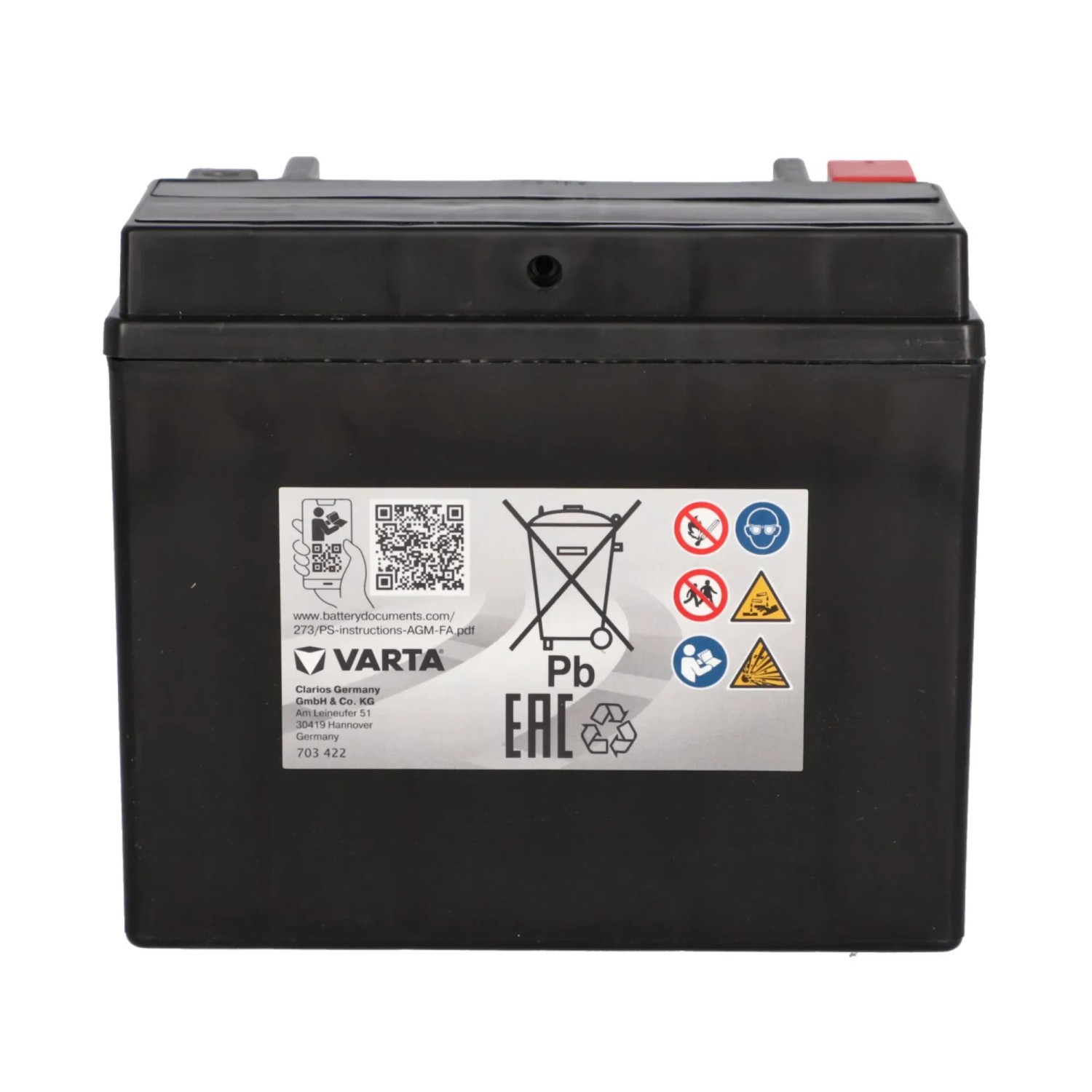 Varta MoBa Batterie 10 Ah Powersports Active AGM für Motorrad, Quad, Roller. AGM-Technologie für hohe Leistung.