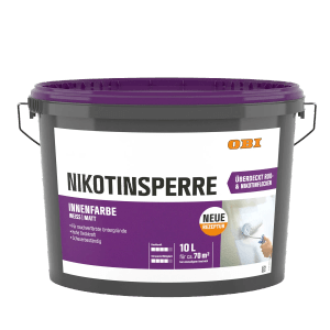 OBI Wandfarbe Nikotinsperre Weiß Matt 10 l