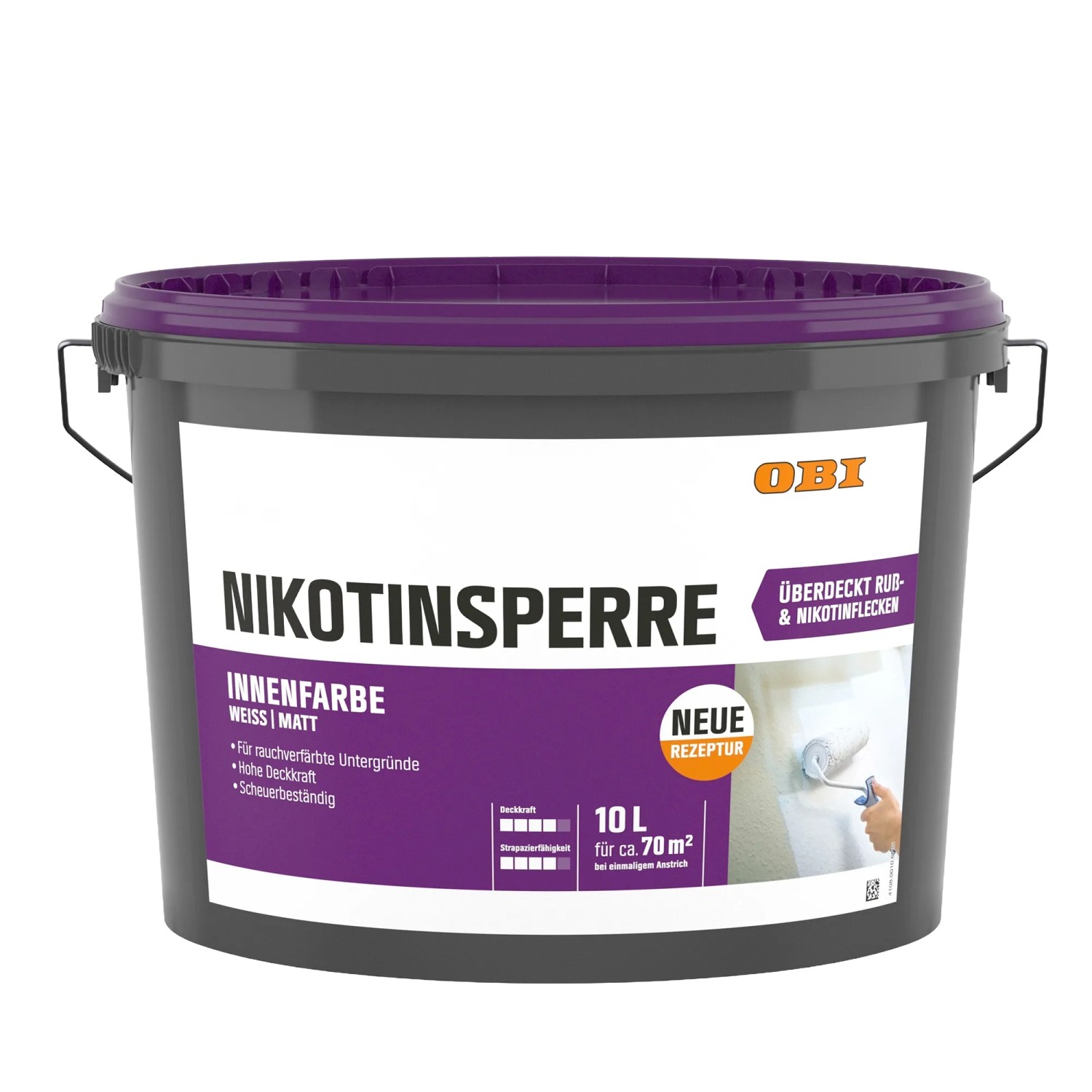 OBI Wandfarbe Nikotinsperre Weiß Matt 10,