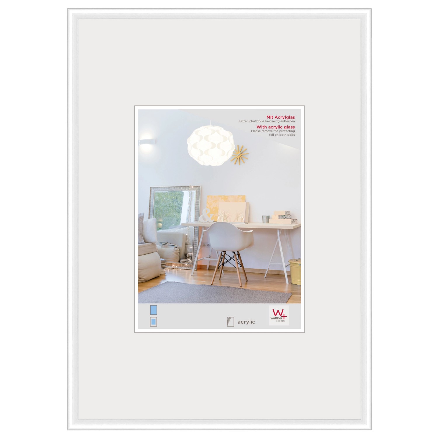 walther design New Lifestyle Kunststoff Bilderrahmen  Kunstglas 40x50 cm We günstig online kaufen
