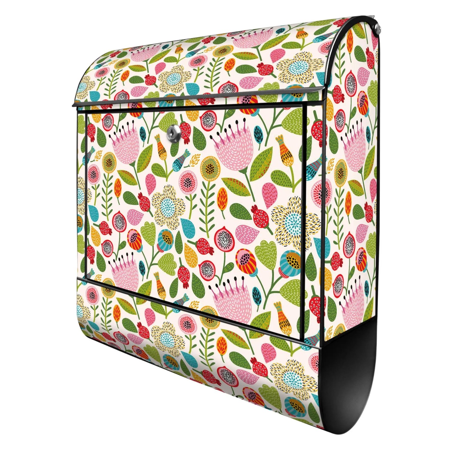 Banjado Design Briefkasten Schwarz Pulverbeschichtet 39x47x14cm 2 Schlüssel günstig online kaufen