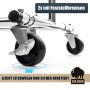 Detailaufnahme: Rollen mit Feststellbremsen des BigDean Kleiderständers, 360° drehbar.