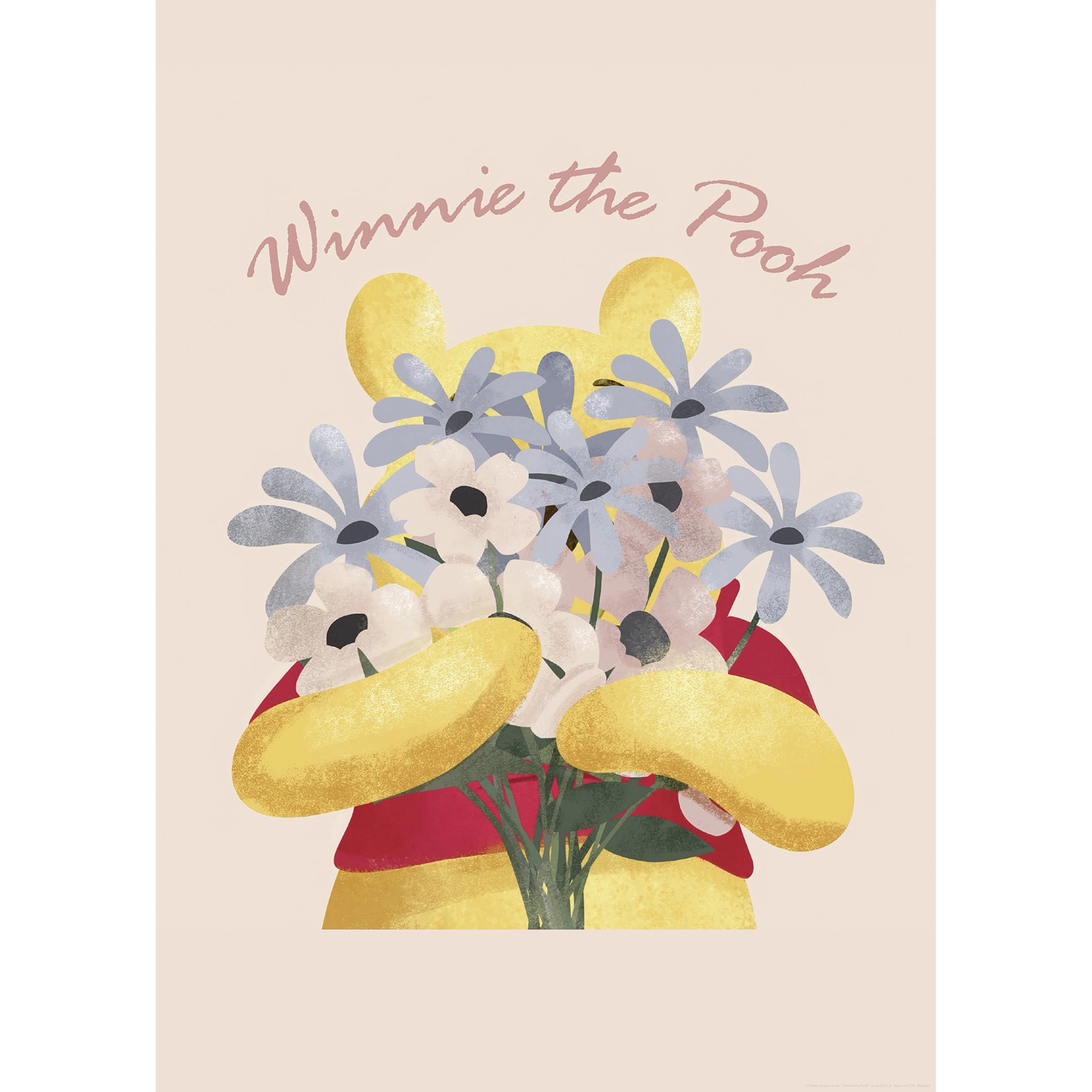 Komar Wandbild Disney Winnie the Pooh Into The Blooms 50 cm x 70 cm Gelb günstig online kaufen