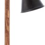 Schwarze Brilliant Tischleuchte Plow aus Stahl und Holz, Design-Tischlampe für den Innenbereich.