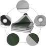 WOLTU Abdeckplane 3x6m, grau-grün, wasserdicht, PE 180g/m², mit Ösen für vielseitigen Schutz.
