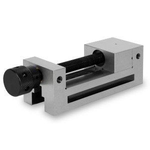 EBERTH Präzisionsschraubstock, 73mm Backenbreite, 100mm Spannweite, mit Spindel.