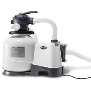 Intex Krystal Clear Sandfilteranlage SX2800 für Pools bis 57.500 l, mit Timer und Manometer.