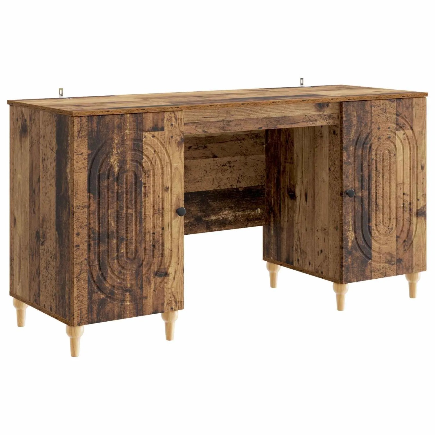 vidaXL Schreibtisch mit Regal Altholz 142,5 x 50 x 75 cm Holzwerkstoff 3414583