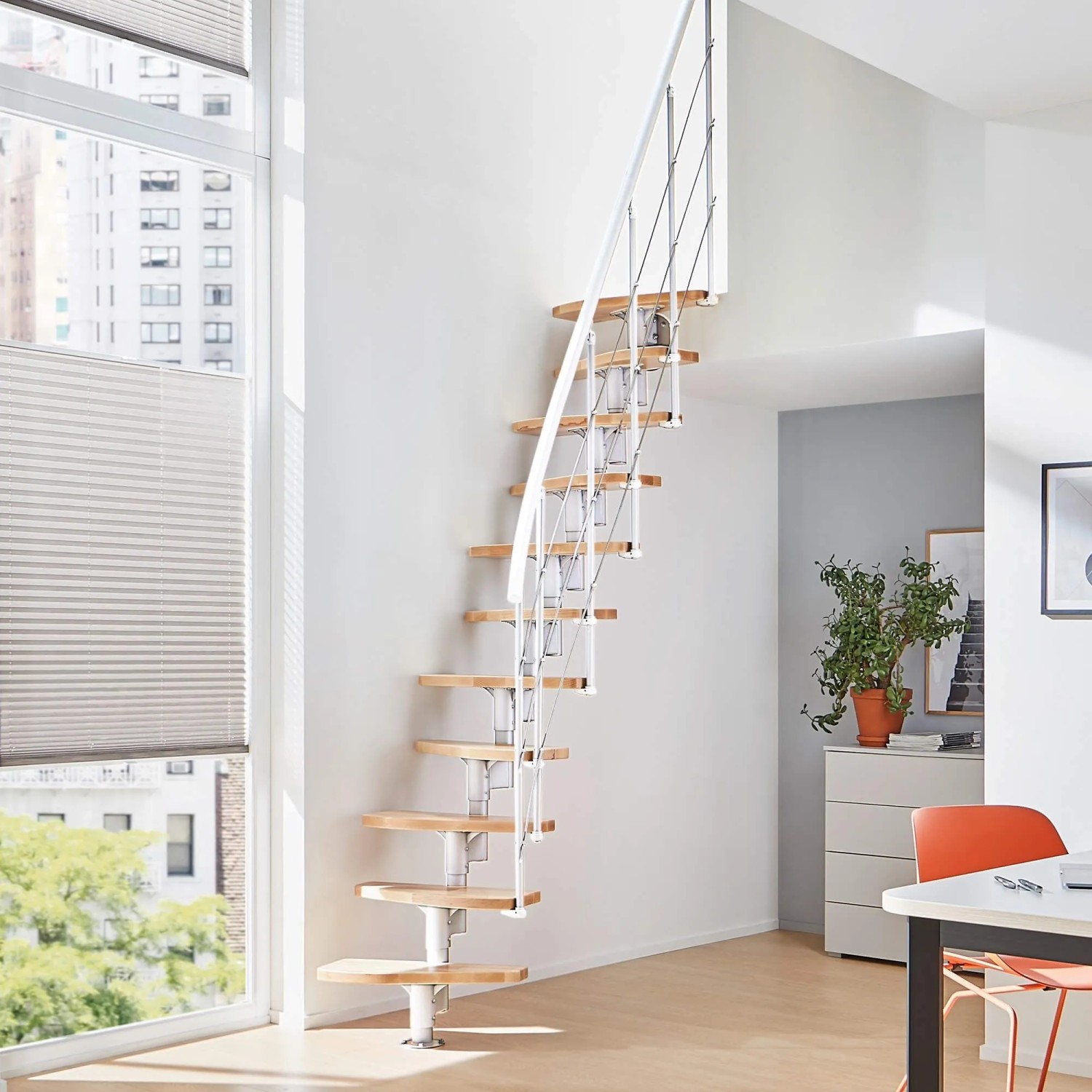 Treppen Intercon Raumspartreppe Alpha Mittelholmtreppe 11 Stufen Buche Natu günstig online kaufen