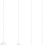 Weiße, 4-flammige Globo Pendelleuchte Robby für GU10 Leuchtmittel. Moderne Hängeleuchte aus Metall.