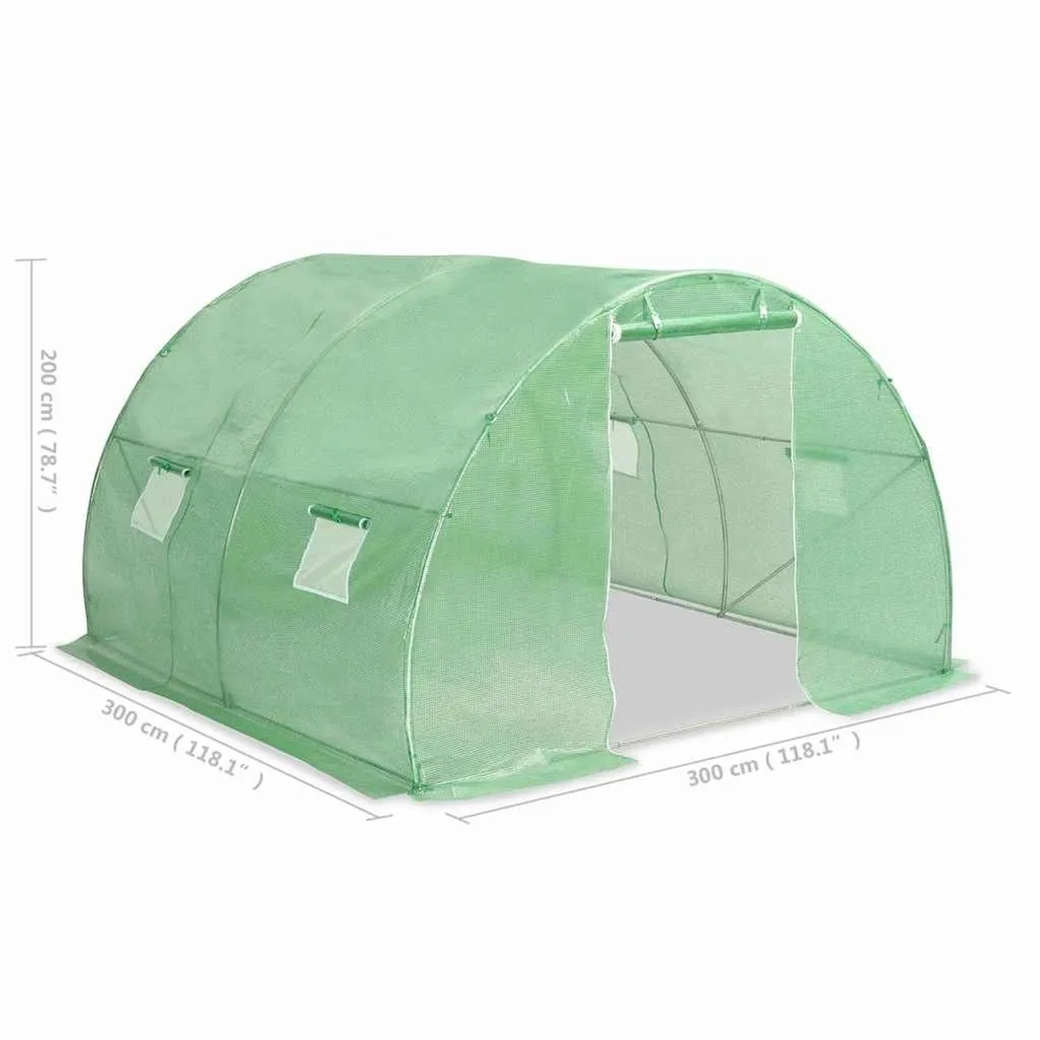 vidaXL Gewächshaus 9m² 300x300x200 cm 45534_12