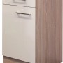 Flex-Well Unterschrank Orlando, 40 cm, Kaschmir Glanz/Sonoma Eiche, mit Schublade und Tür.