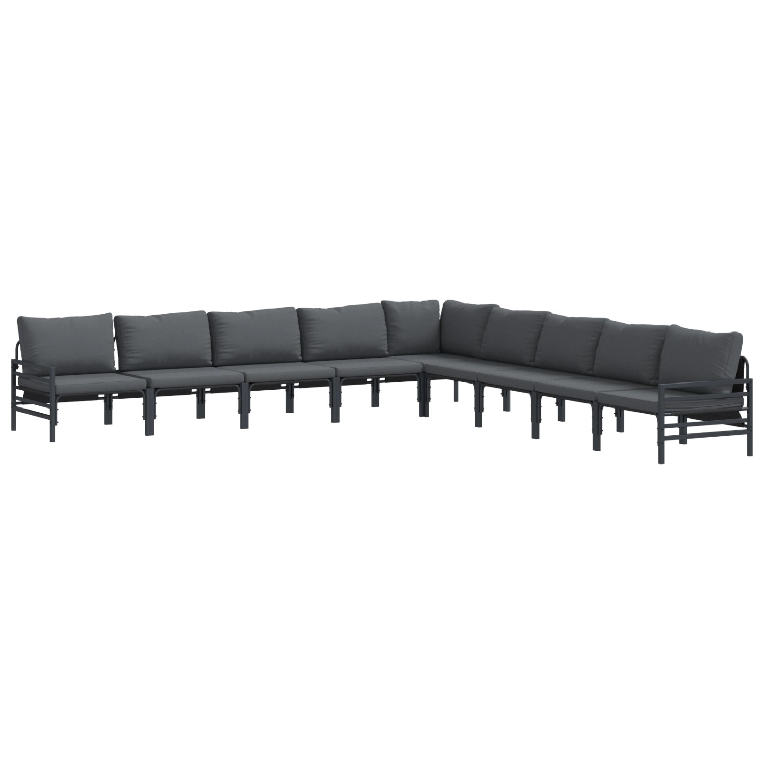 vidaXL Garten-Sofa-Set 9-Tlg Anthrazit Stahl 3378996 günstig online kaufen