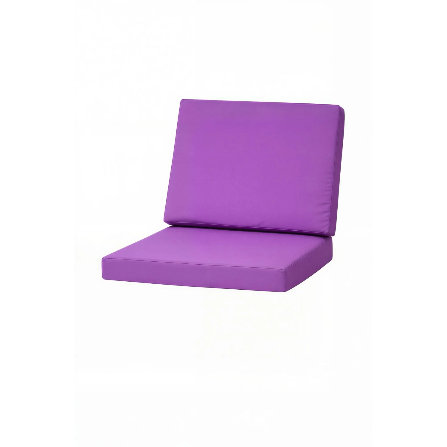 Setgarden Flat 4er Set Sitzkissen für Polyrattan Sessel 50x52x7 Sitz + 50x56 cm Rückenlehne 1tlg Violett