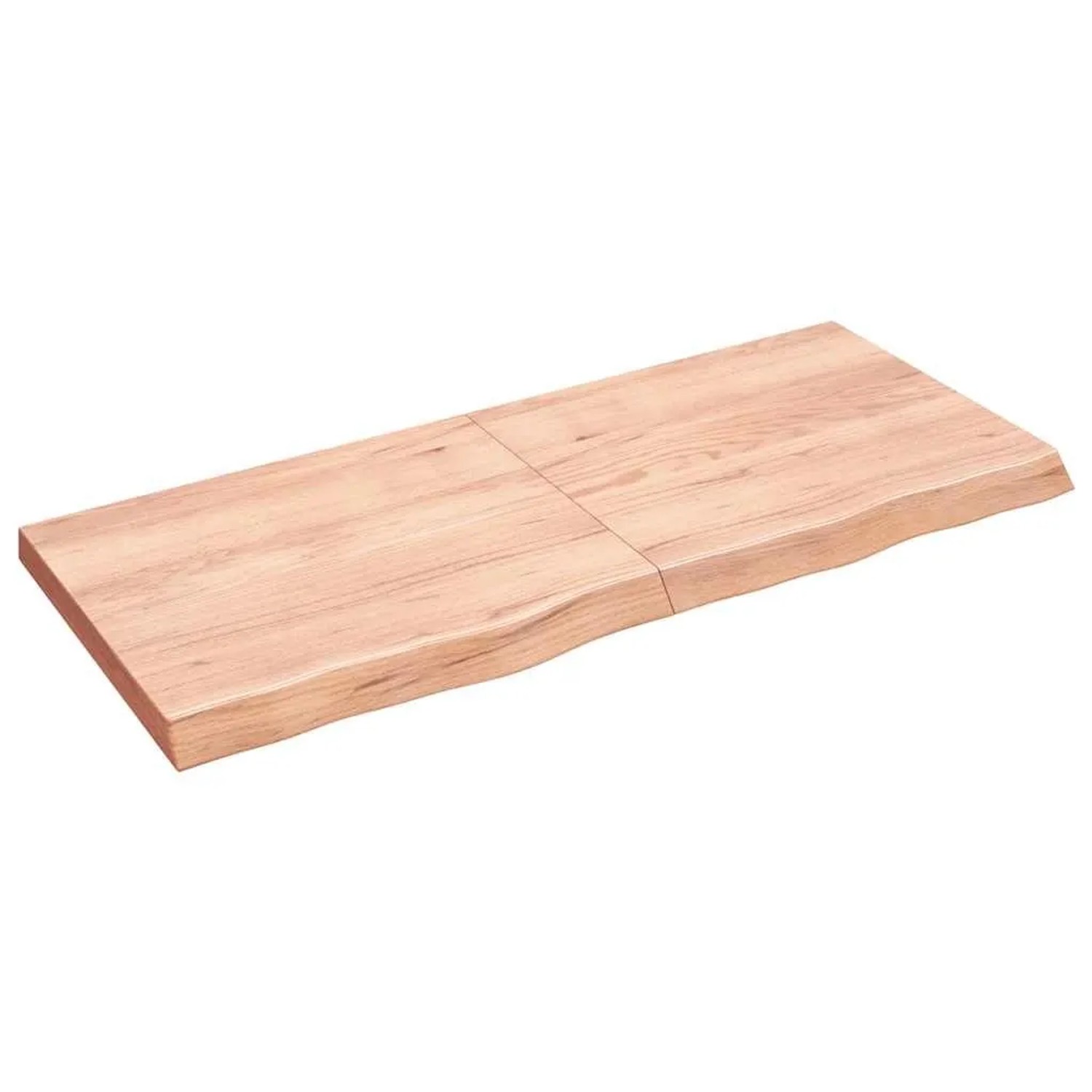 vidaXL Tischplatte Hellbraun 140x60x2-6cm Massivholz Eiche Behandelt 3156382