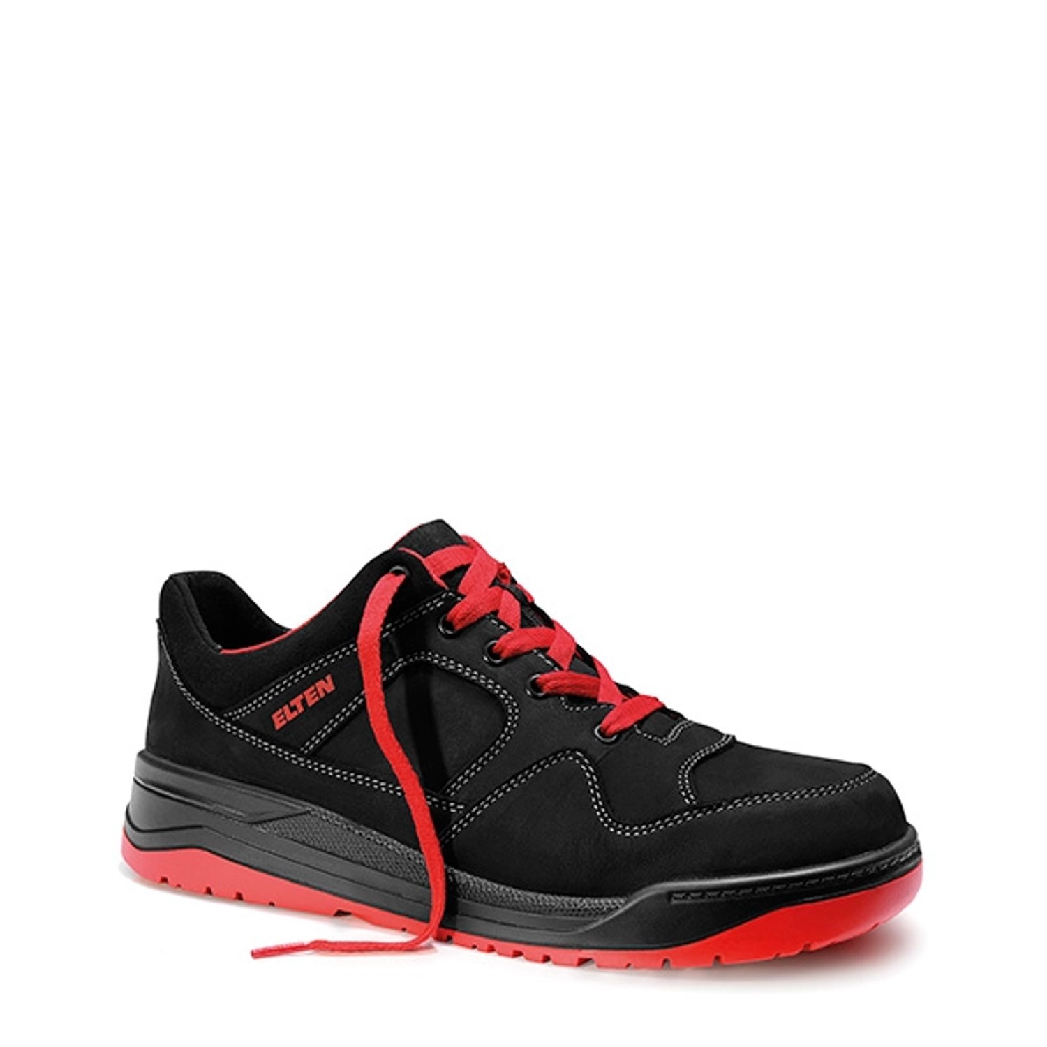 Elten Sicherheitshalbschuh Maverick Black-Red Low Esd S3 Gr. 39