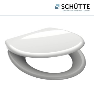 Schütte WC-Sitz White Duroplast mit Absenkautomatik und Schnellverschluss.