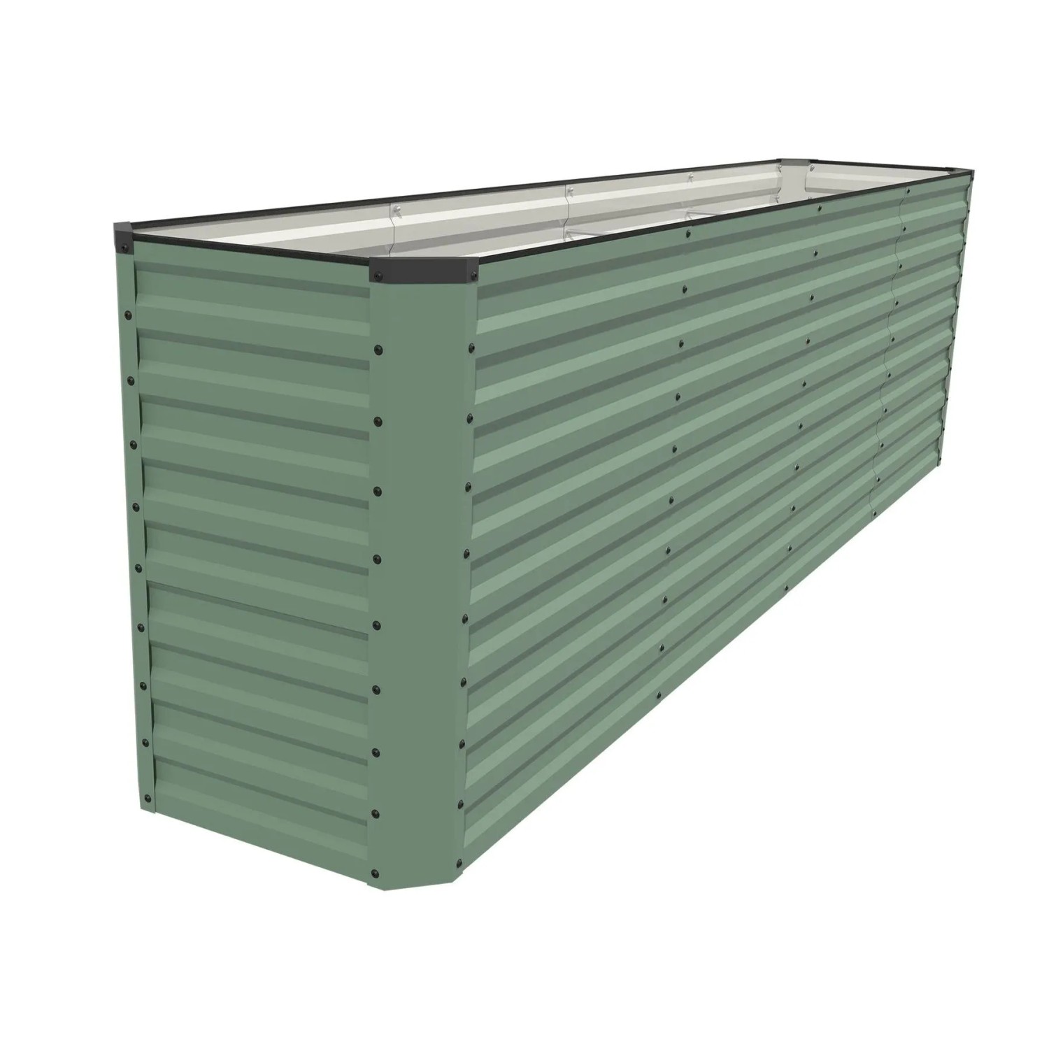 VidaAtHome.de RIVARO Hochbeet 60 x 307 x 90 cm Waldgrün mit Schwarz