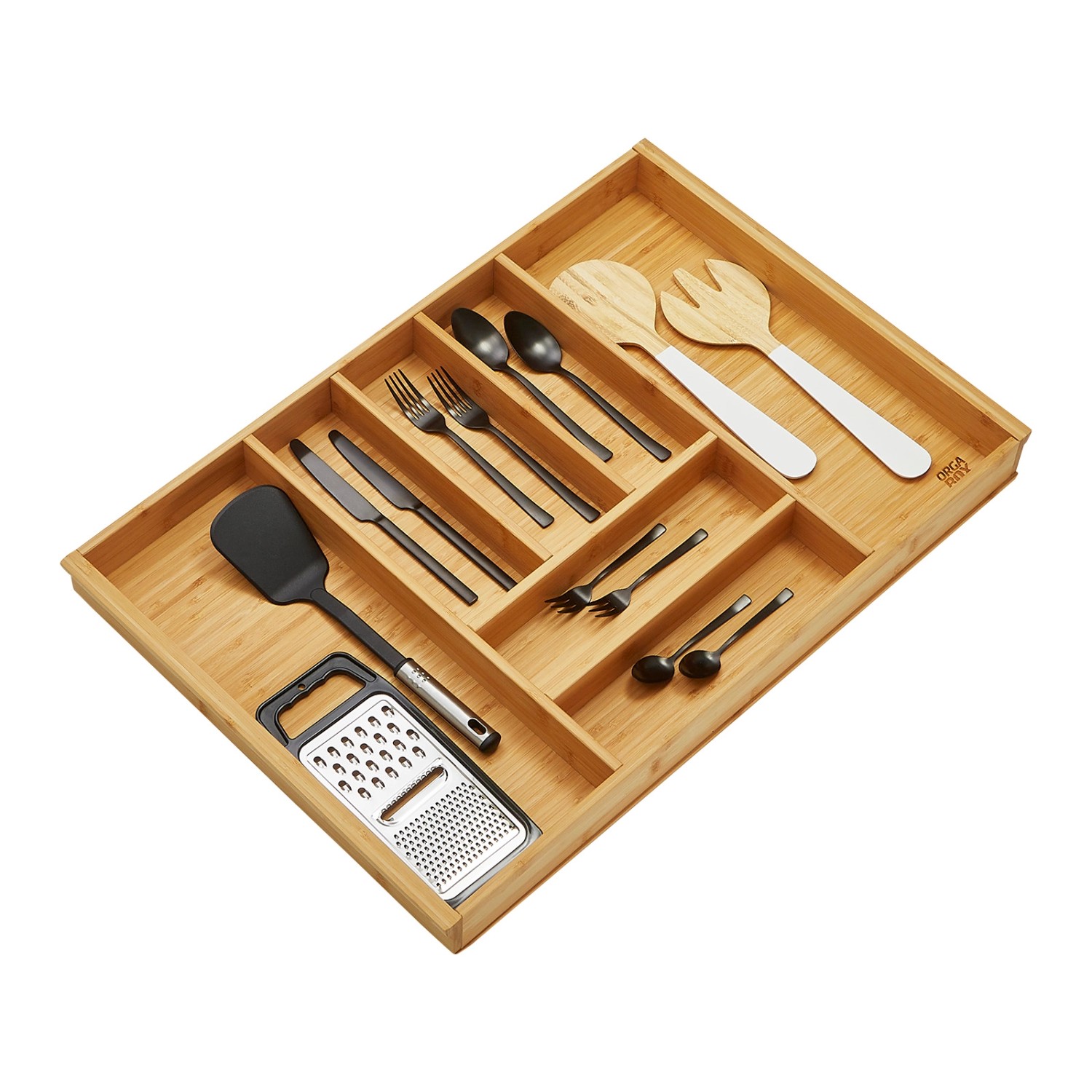 SOTECH Orga-Box-1 Bambus Besteckeinsatz 7 Fächer Für Blum Tandembox Antaro Schubladen 719x473x56 mm im 80er Schrank