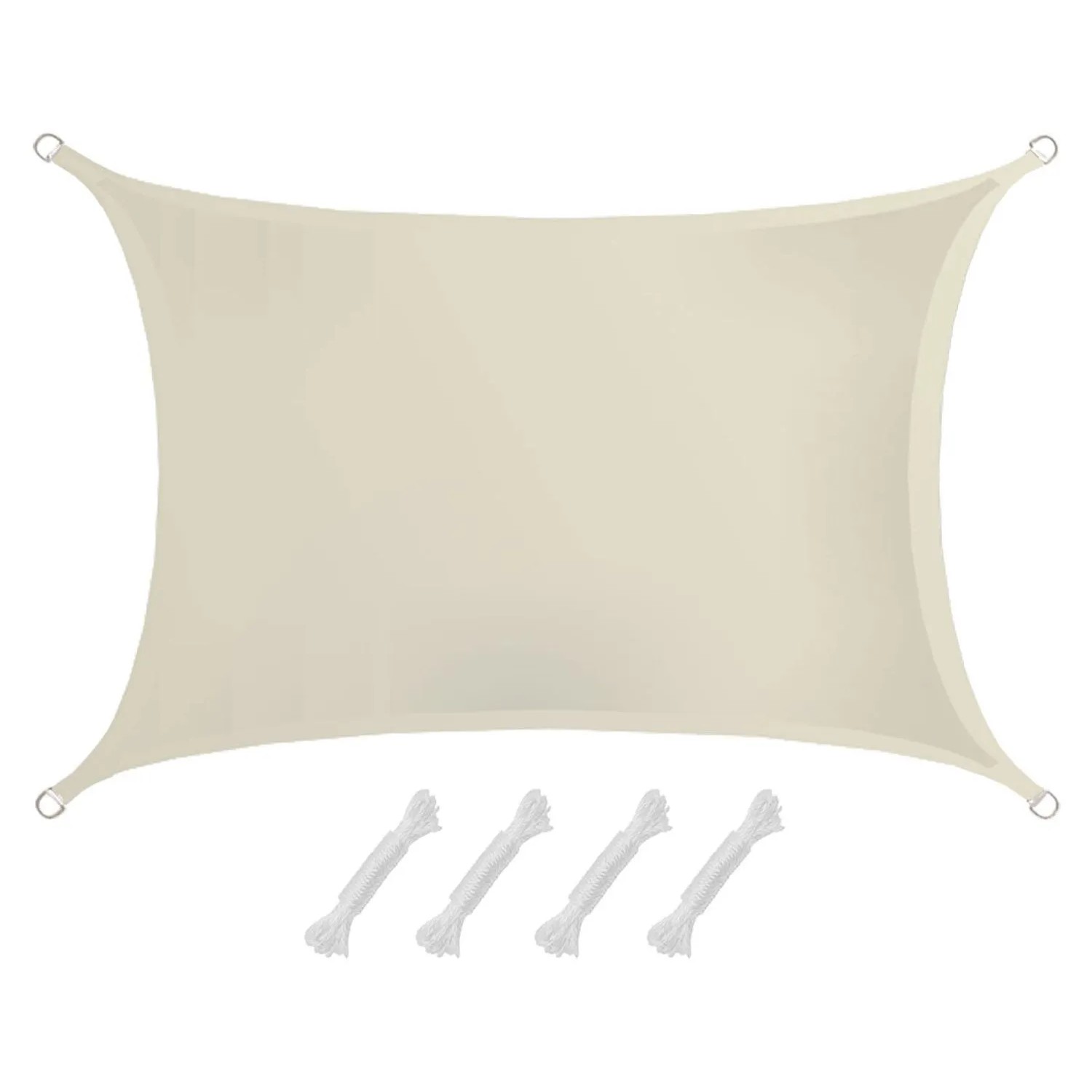 AMANKA Polyester Sonnensegel Wasserabweisend - 2 x 3 m Rechteck Beige