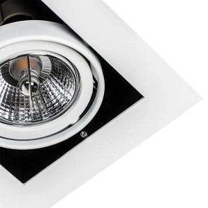 Weißer QAZQA Einbaustrahler Oneon 70, 2-flammig, verstellbar für Lampen & Leuchten.