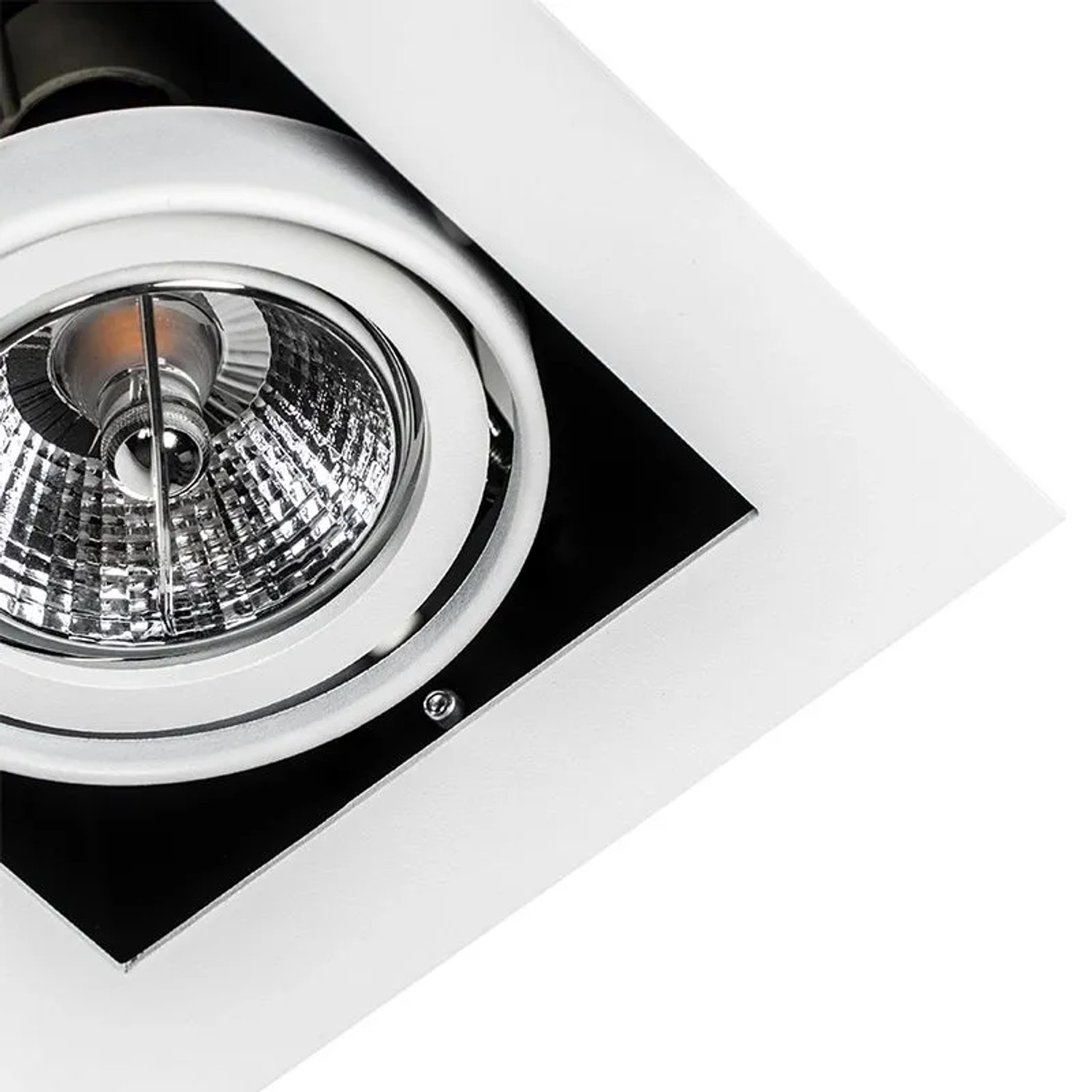 Weißer QAZQA Einbaustrahler Oneon 70, 2-flammig, verstellbar für Lampen & Leuchten.