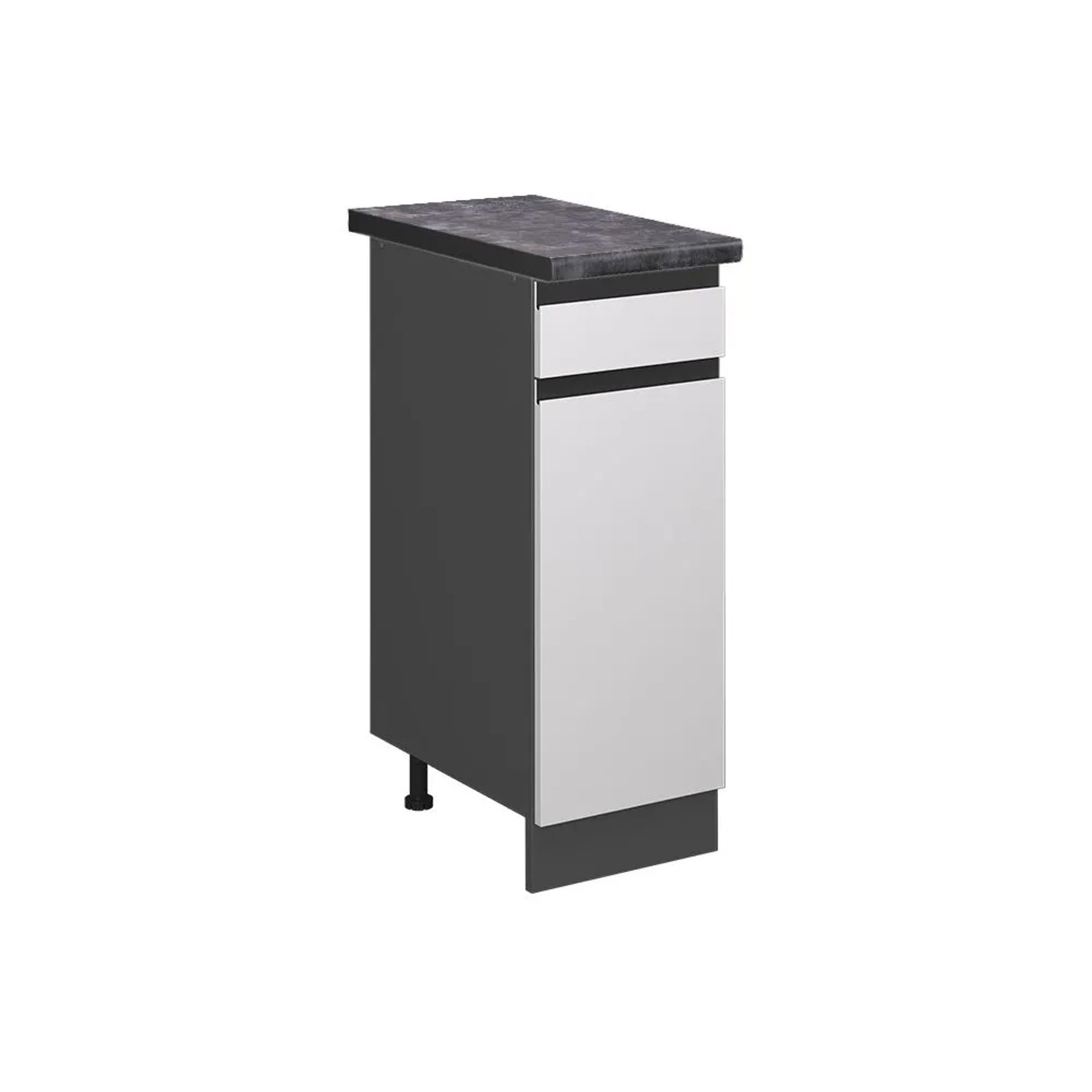 Vicco Küchenunterschrank R-Line Schubladenschrank für die Küche Weiß Anthrazit 30 cm J-Shape AP Anthrazit