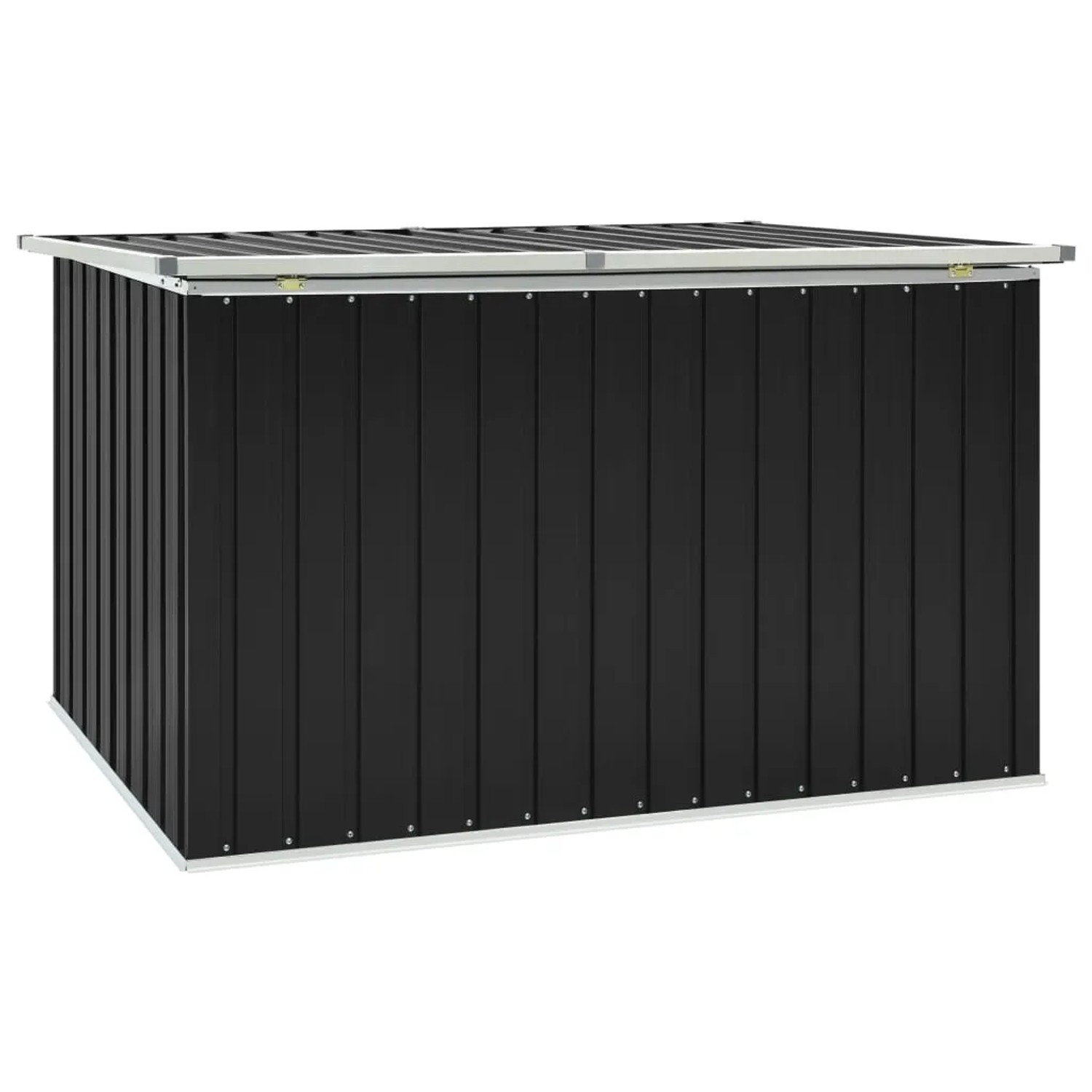furnicato Gartenbox, anthrazitfarbene Universalbox aus Stahl, 171x99x93 cm.
