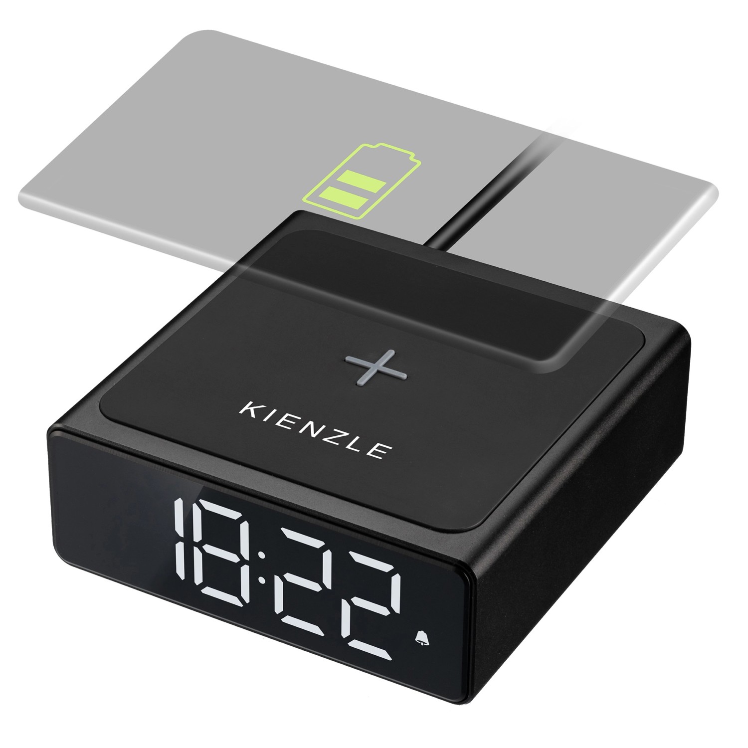 Kienzle Wecker Digital mit Kabelloser Ladefunktion Schwarz günstig online kaufen