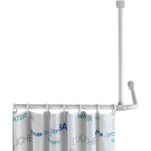 Wenko Deckenstütze, weiß, für Teleskop Duschstange (25mm), zur Stabilisierung der Duschstange.