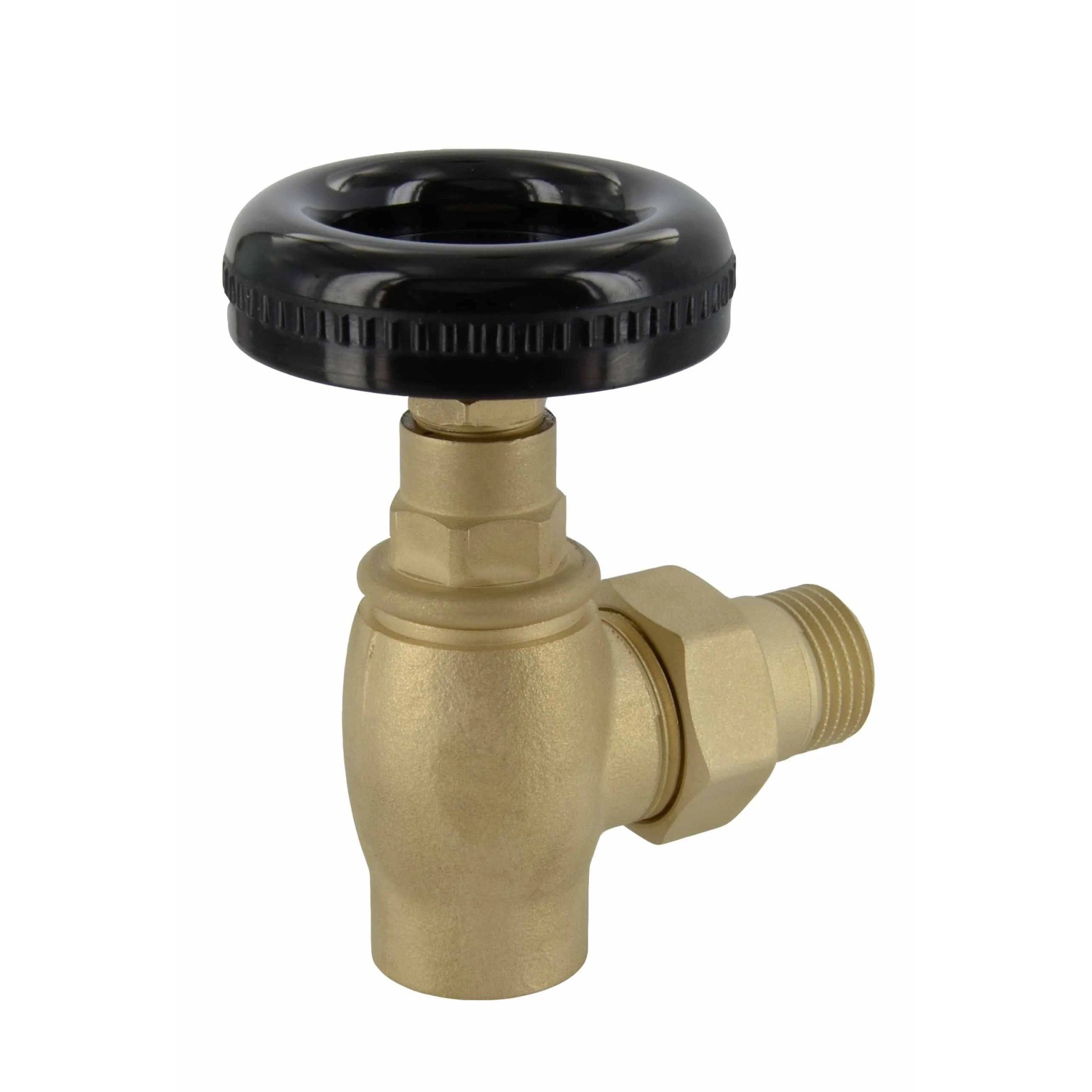 Sannover Schwungrad-Handventil Schwarz für Gussheizkörper