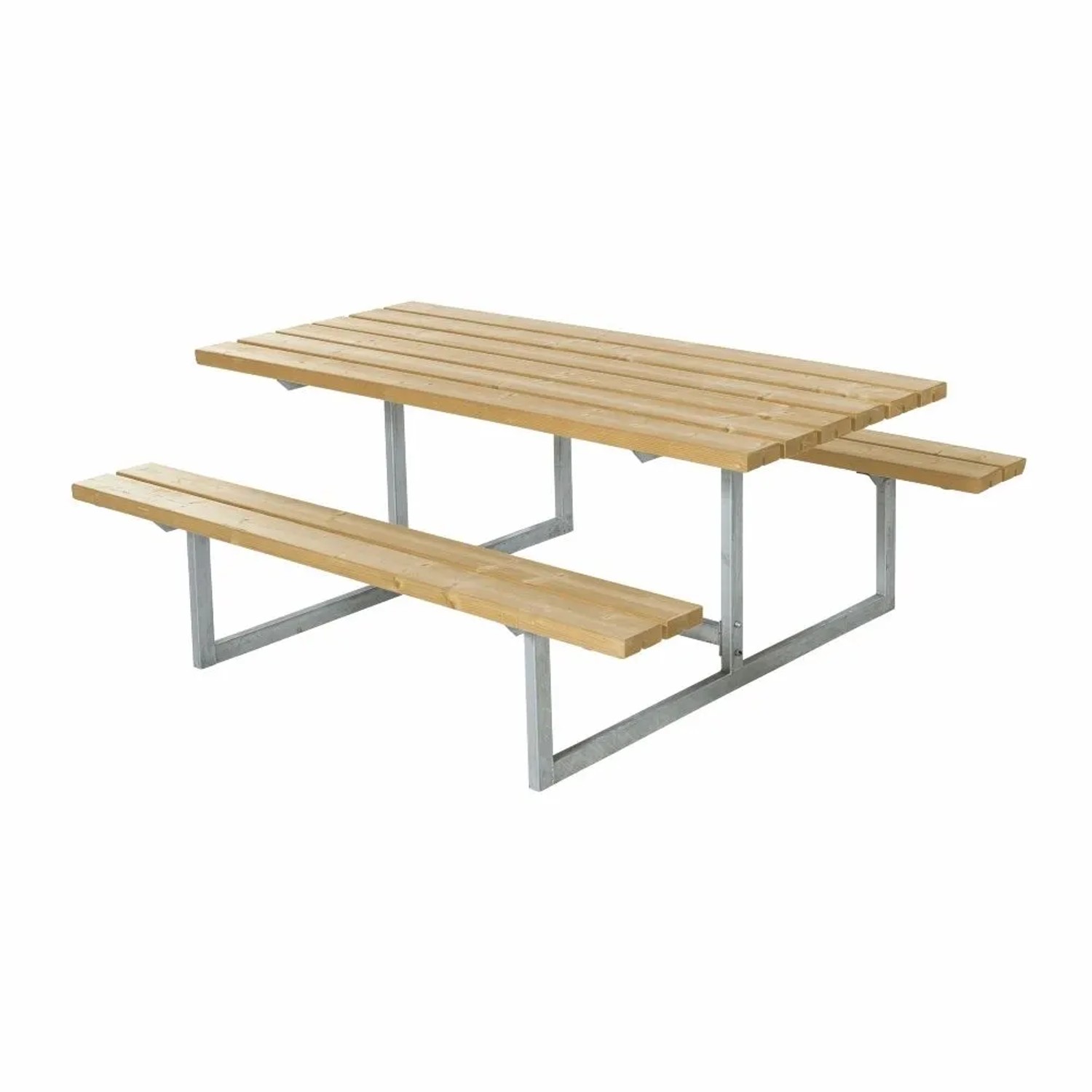 PLUS Gartenmöbel-Set Basic 177 cm ThermoWood mit Tisch-Bank-Kombination FSC-zertifiziert