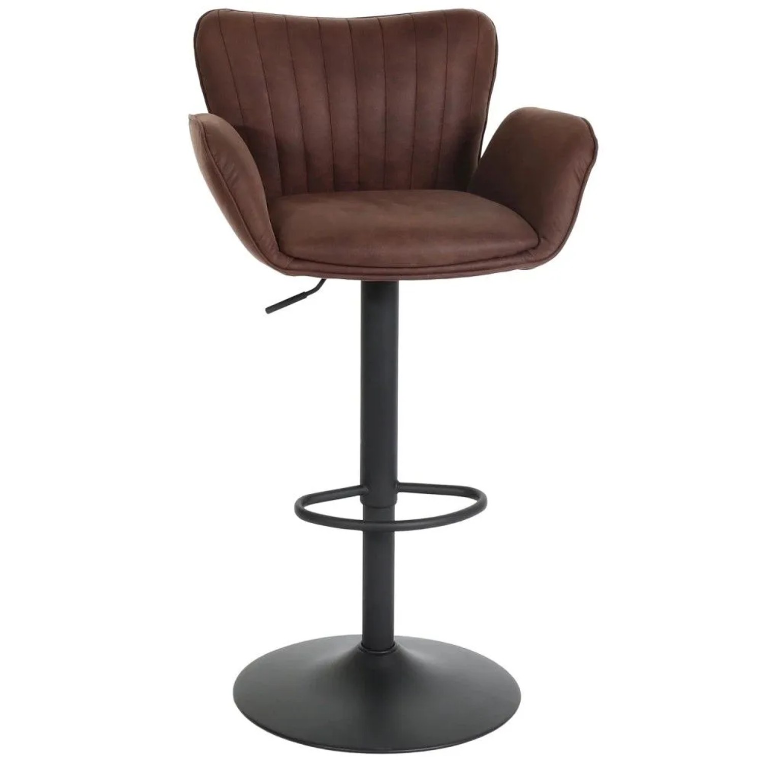 MCW Barhocker M67 Dunkelbraun Fuß Schwarz